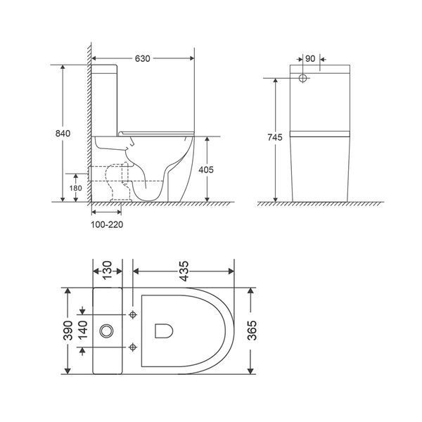 Унітаз-компакт Qtap Robin Ultra Quiet безобідковий з сидінням Soft-close QT13222128AUQ1W, підлоговий, білий колір SD00051949 фото