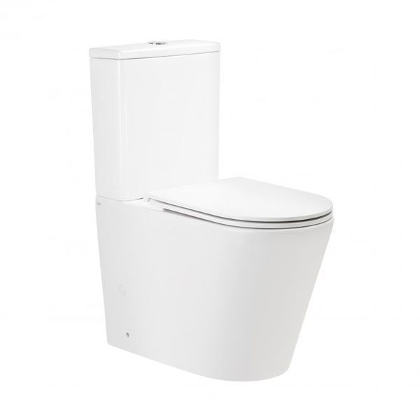 Унітаз-компакт Qtap Scorpio безобідковий Ultra Quiet з сидінням Soft-close QT14222125AUQW, підлоговий, білий SD00050897 фото