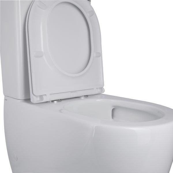 Унітаз-компакт Qtap Robin Ultra Quiet безобідковий з сидінням Soft-close QT13222128AUQ1W, підлоговий, білий колір SD00051949 фото