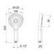 Лейка для ручного душа Qtap Rucni 120 мм круглая QTRUCA120O3KCC Chrome, 3 режима, ABS пластик SD00041887 фото 2