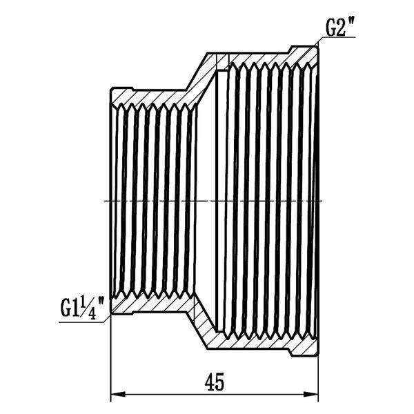 Муфта редукционная SD Forte 2"х1" 1/4 ВВ SF3575032 SD00002542 фото