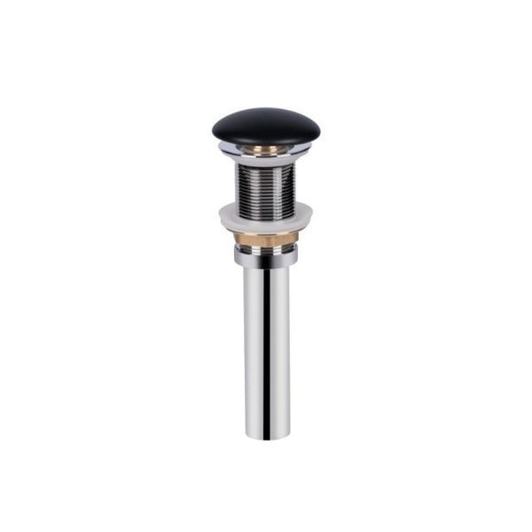Комплект Qtap Tern: Раковина накладная прямоугольная 500х350х145 мм Matt Black + Донный клапан PU03 SD00053426 фото