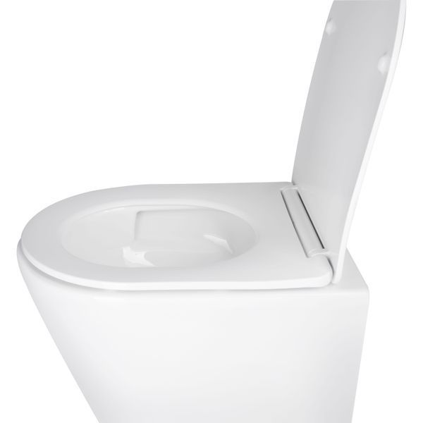 Унітаз підвісний Qtap Swan безобідковий Ultra Quiet з сидінням Soft-close QT16335179W SD00050900 фото
