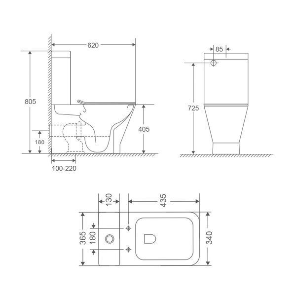 Унітаз-компакт Qtap Cardinal Ultra Quiet безобідковий з сидінням Soft-close QT04222168AUQ3W, підлоговий, білий SD00051950 фото