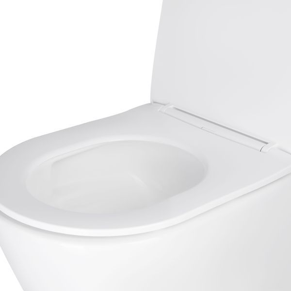 Унітаз підвісний Qtap Swan безобідковий Ultra Quiet з сидінням Soft-close QT16335179W SD00050900 фото