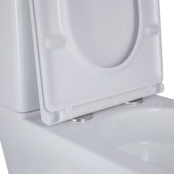 Унітаз-компакт Qtap Cardinal Ultra Quiet безобідковий з сидінням Soft-close QT04222168AUQ3W, підлоговий, білий SD00051950 фото