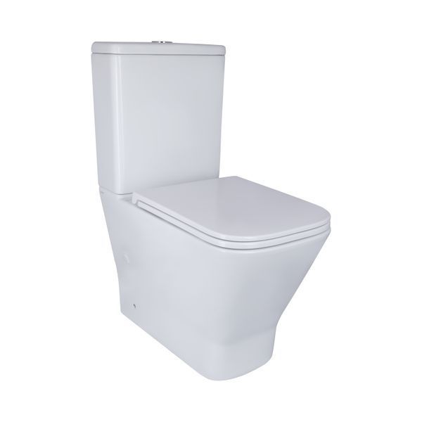 Унітаз-компакт Qtap Cardinal Ultra Quiet безобідковий з сидінням Soft-close QT04222168AUQ3W, підлоговий, білий SD00051950 фото