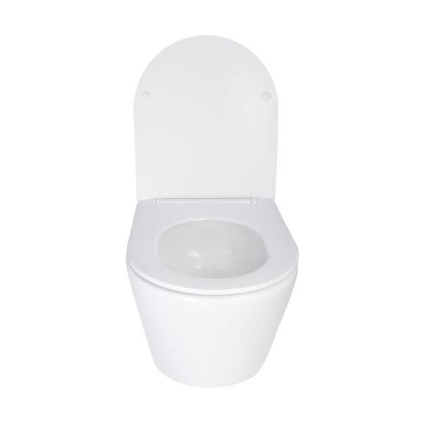 Унітаз підвісний Qtap Swan безобідковий Ultra Quiet з сидінням Soft-close QT16335179W SD00050900 фото