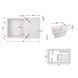 Кухонна мийка Lidz 790x495/230 WHI-01 (LIDZWHI01790495230) SD00039806 фото 2