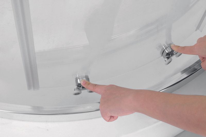 Душевая кабина без поддона Koer SR SC04, 100x100 см, стекло 5мм, хром, Easy Clean (KR5361) KR5361 фото