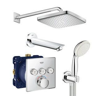 Душова система Grohe Grohtherm SmartControl New Tempesta 250 з термостатом, хром (UA26415SC2) UA26415SC2 фото
