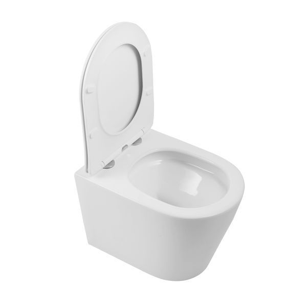 Унітаз підвісний Qtap Scorpio безобідковий Ultra Quiet з сидінням Soft-close QT1433053EUQW SD00050898 фото