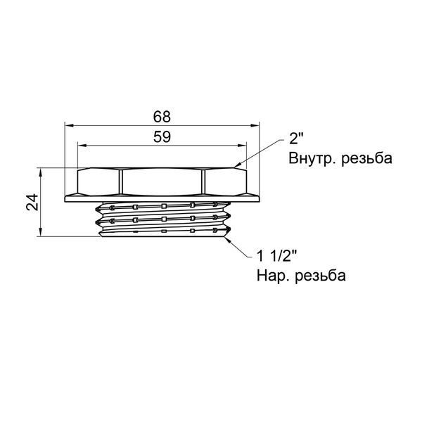 Футорка SD Plus 2"х1 1/2" ЗВ SD4235040 SD00047891 фото