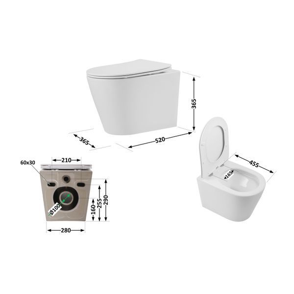 Унітаз підвісний Qtap Scorpio безобідковий Ultra Quiet з сидінням Soft-close QT1433053EUQW SD00050898 фото