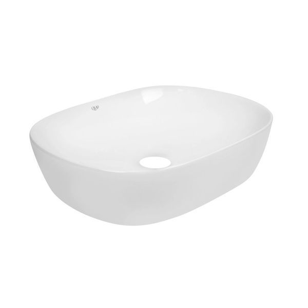 Комплект Qtap Aquarius: Раковина накладная прямоугольная 465x375x115 мм White + Донный клапан PU02 SD00053419 фото
