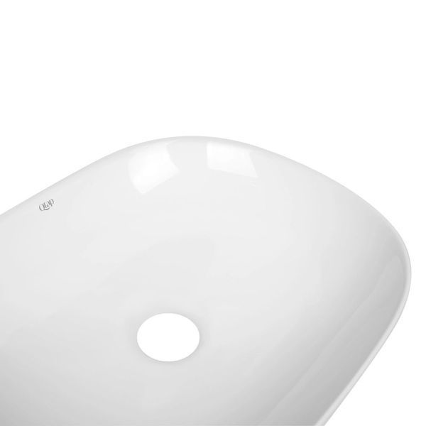 Комплект Qtap Aquarius: Раковина накладная прямоугольная 465x375x115 мм White + Донный клапан PU02 SD00053419 фото