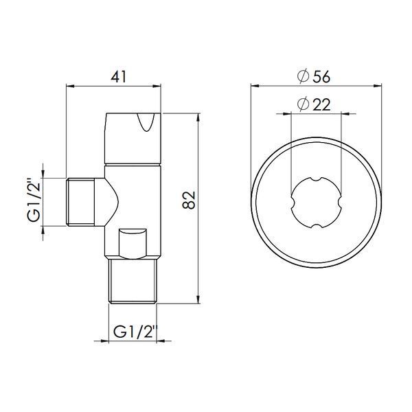 Кран приладовий SD Forte 1/2" ручка "коло" SF342W1515 SD00005707 фото