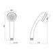 Лейка для ручного душа Lidz Niagara 02 67 мм округлая LDNIA02CRM22035 Хром, хромированная, ABS пластик SD00028132 фото 2