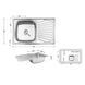Кухонная мойка Lidz 7848 0,8 мм Micro Decor (LIDZ7848MDEC) SD00040857 фото 2