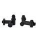 Комплект кранів Thermo Alliance Standart 1/2" чорний, для рушникосушки кутовий SF395W15HEB, латунь, НР SD00051862 фото 1