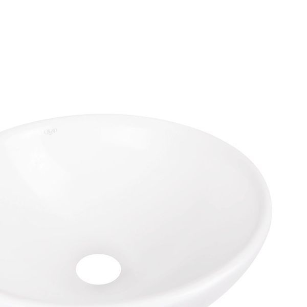 Комплект Qtap Owl: Раковина накладная круглая 400х400х155 мм White + Донный клапан PU02 SD00053443 фото