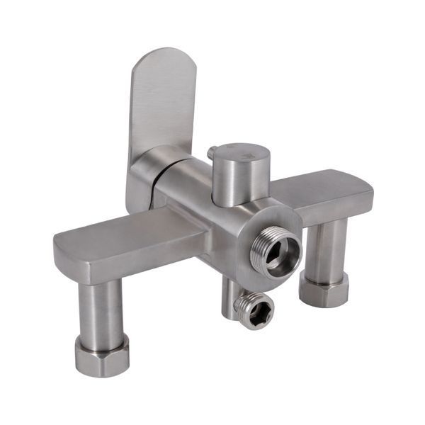 Змішувач для ванни Lidz Luna 005 (з душовим гарнітуром) (k35) LDLUN005NKS46093 Nickel, одноважільний SD00052217 фото