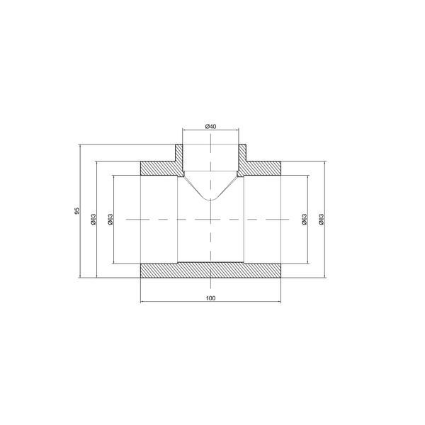Трійник PPR Thermo Alliance 63х40х63 SD00029372 фото