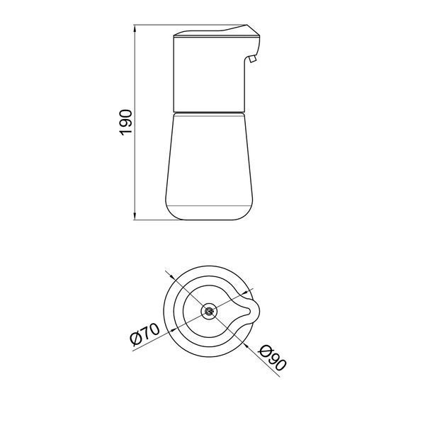 Дозатор для жидкого мыла пенный Qtap Pohodli автоматический 4,5V QT144WH42926 White (Autod&aacute;vkovač) SD00049040 фото