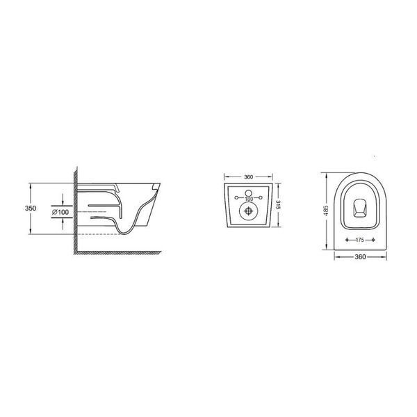 Унітаз підвісний Qtap Jay безобідковий Ultra Quiet з сидінням Soft-close QT07335177W SD00050899 фото