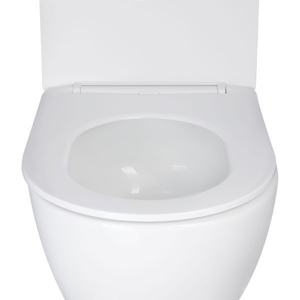 Унітаз підвісний Qtap Jay безобідковий Ultra Quiet з сидінням Soft-close QT07335177W SD00050899 фото