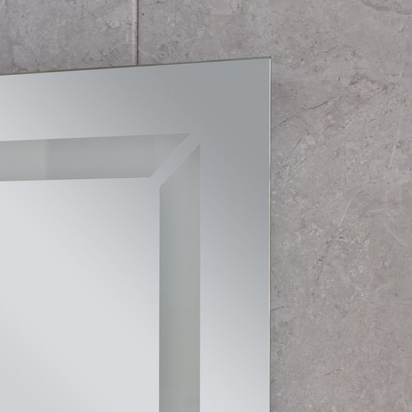 Дзеркало Mixxus Light MR01-80x60 (годинник, LED-підсвітка, антизапотівання) (MI5998) MI5998 фото