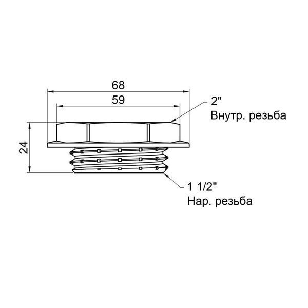 Футорка SD Plus 2"х1 1/2" ЗВ SD4235040 SD00047891 фото