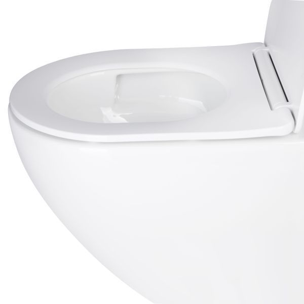 Унітаз підвісний Qtap Jay безобідковий Ultra Quiet з сидінням Soft-close QT07335177W SD00050899 фото