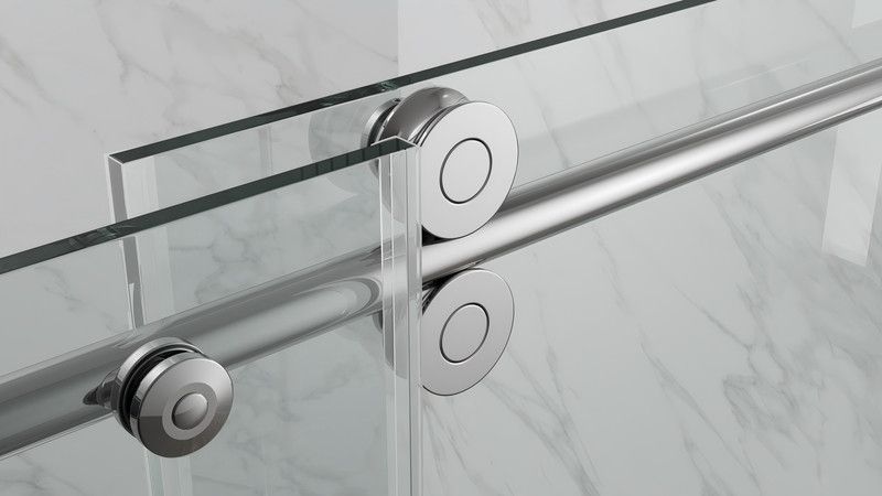 Дверь в нишу Koer SR SD06 120x220 см, раздвижная, стекло 8мм Easy Clean, хром (KR5367) KR5367 фото