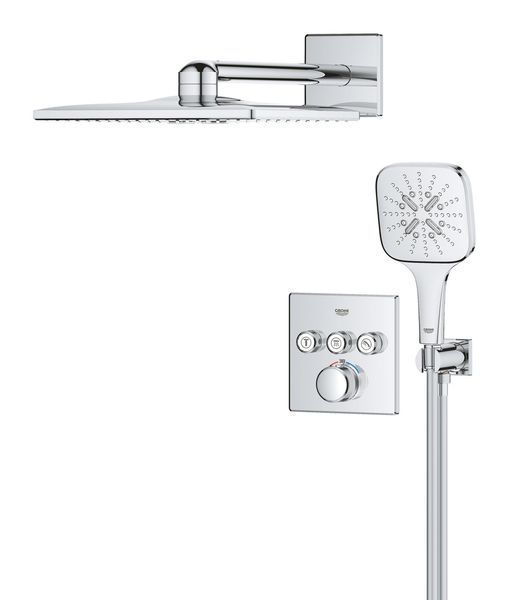 Душова система прихованого монтажу Grohe Grohtherm SmartControl, 3 виходи, термостат, хром (34864000) 34864000 фото