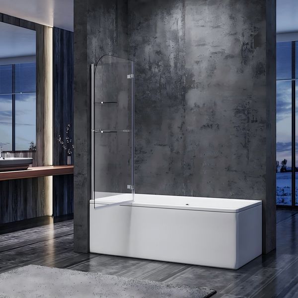 Стеклянные шторки на ванну Koer SR BS05-90 см, хром, стекло 6мм, Easy Clean (KR5372) KR5372 фото