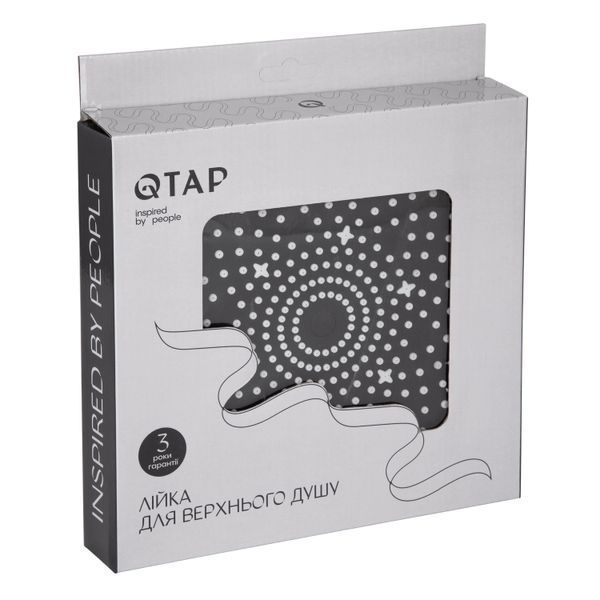 Лійка для верхнього душу Qtap Hlavova D 230 мм кругла QTHLA107BLM45788 Black Matt, ABS пластик, 24 місяці гарантії SD00051912 фото