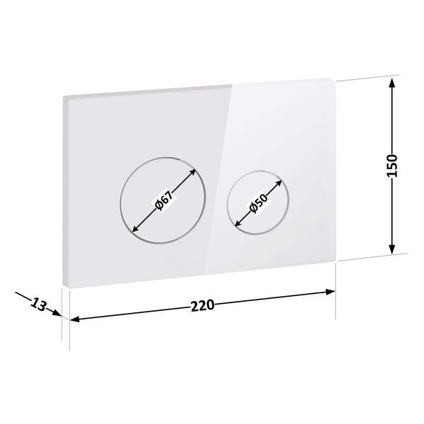 Панель змиву для унітаза Qtap Nest QT0111M11110W SD00042966 фото