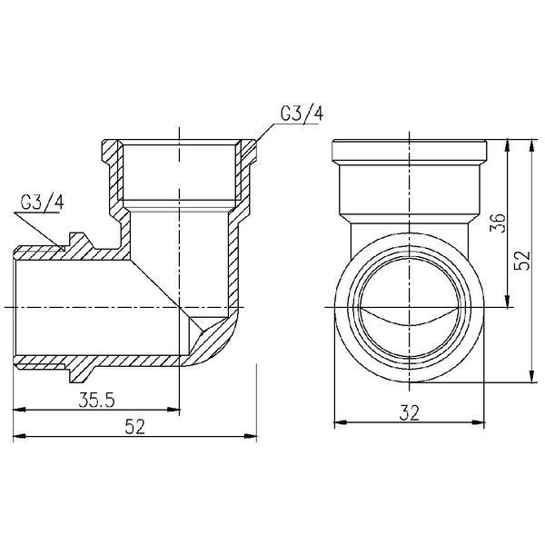 Кут SD Forte 3/4" ВЗ SF37220 SD00002707 фото