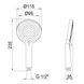 Лейка для ручного душа Qtap Rucni 115 мм круглая QTRUCA116O3PCW Chrome, 3 режима, ABS пластик SD00041901 фото 2