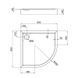 Душовий піддон Qtap Robin 308812C 80x80x12 см + сифон SD00046984 фото 2