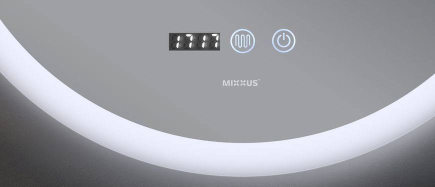 Дзеркало Mixxus Plain MC10-60 (годинник, LED-підсвітка, антизапотівання) (MI6013) MI6013 фото