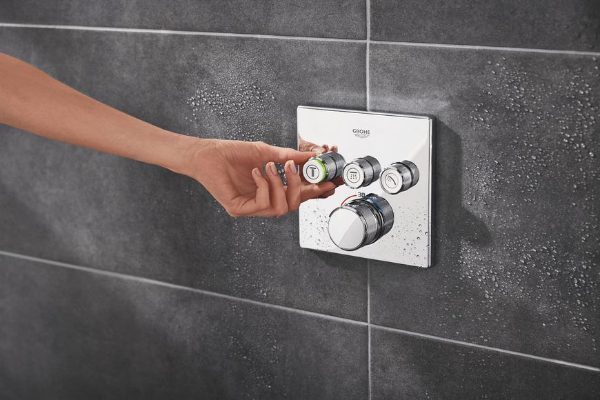 Душова система прихованого монтажу Grohe Grohtherm SmartControl, 3 виходи, термостат, хром (34864000) 34864000 фото