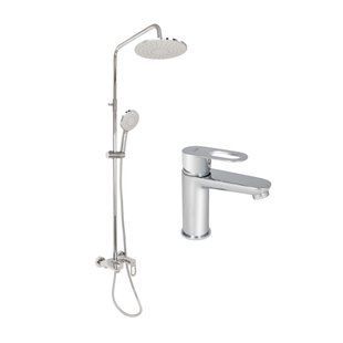 Набір змішувачів Latwa 001 + Latwa 1030 Chrome, колір - хром, комплектація - змішувач і душ. система SD00052484 фото