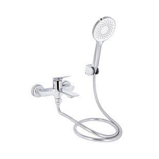 Смеситель для ванны Qtap Vlasta New (c душевым гарнитуром) QTVLA259CRM45642 Chrome, однорычажный, латунь SD00051766 фото