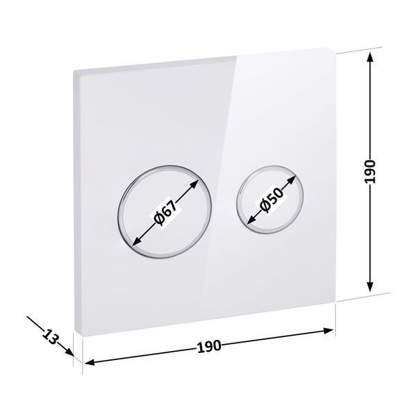 Панель змиву для унітаза Qtap Nest Uni QT0211P01V1176W SD00042970 фото