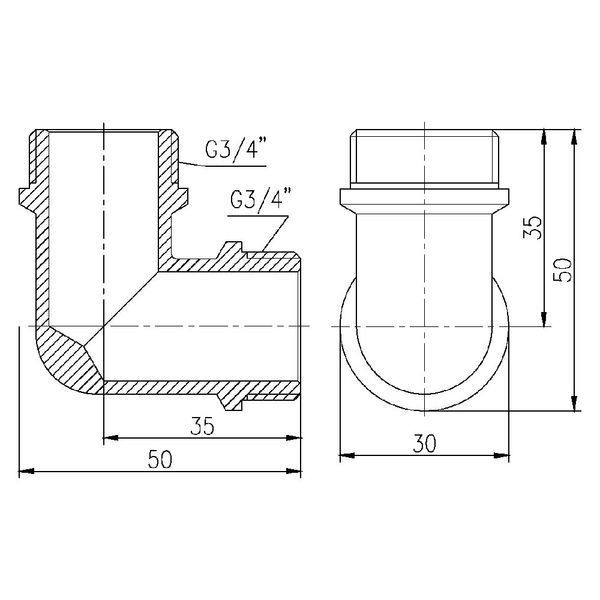 Кут SD Forte 3/4" ЗЗ SF37320 SD00002708 фото
