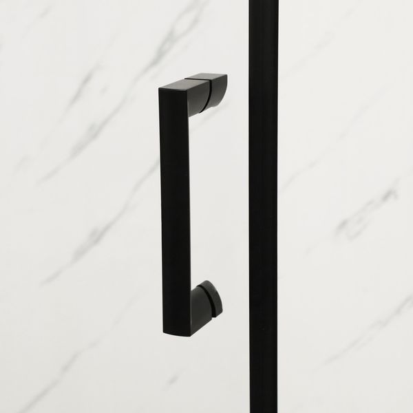 Розсувні двері в нішу Mixxus Premium DIVERSE SD01-160x185-TR Black, скло 5мм (MI6879) MI6879 фото