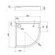 Душовий піддон Qtap Robin 309912C 90x90x12 см + сифон SD00046985 фото 2