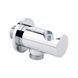 Підключення з тримачем для шланга Qtap Spojeni округле QTCRMBH030 Chrome, латунь, настінний монтаж SD00035718 фото 1